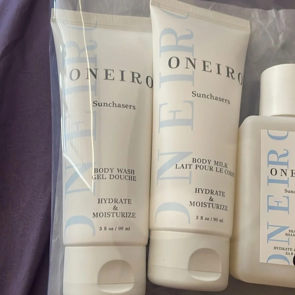 SEALED NEW ONEIRO Sunchasers TSA 5 piece Kit Travel Clean‎ Vegan Personal Care